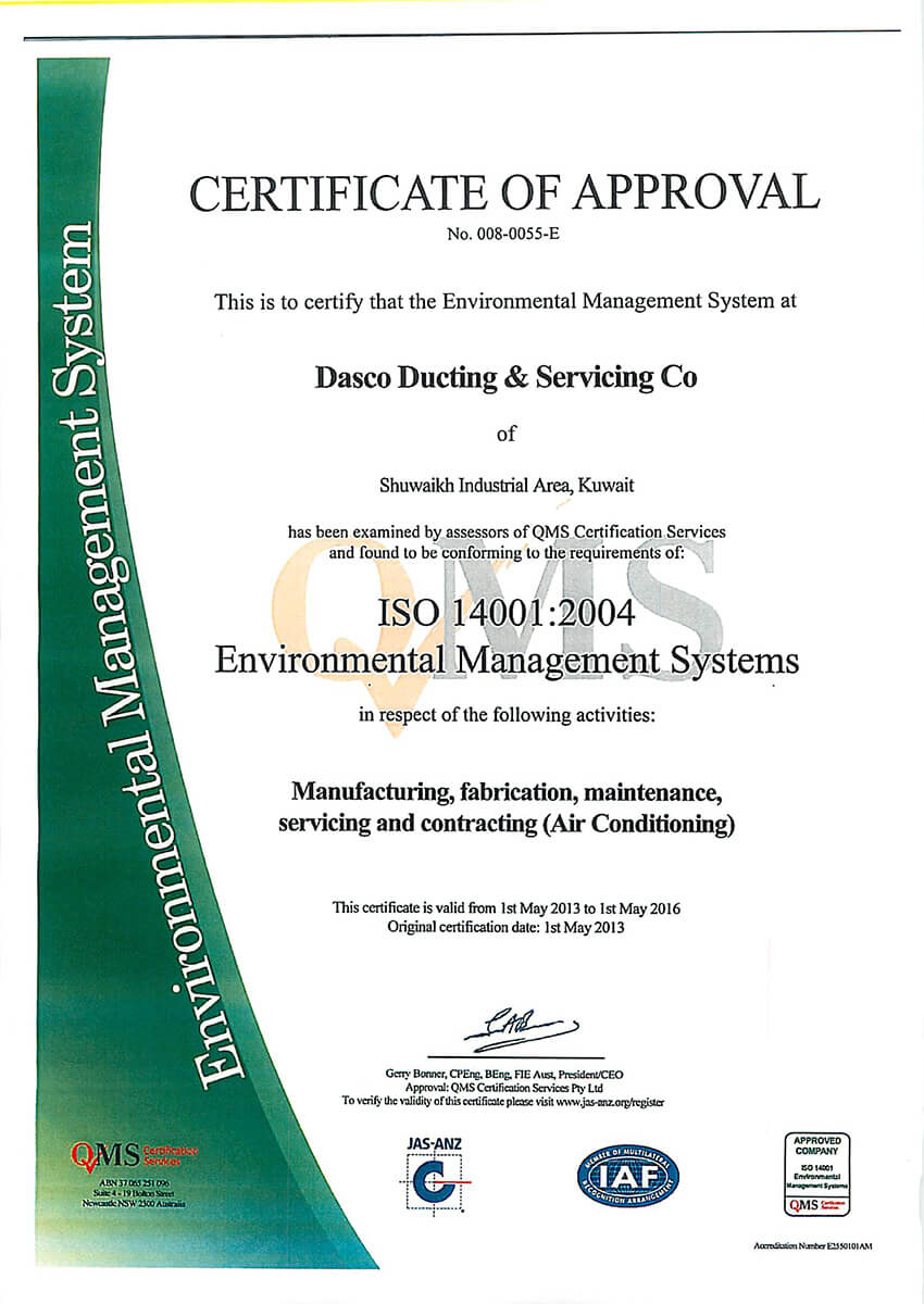 Environmental Management Systems Certificate